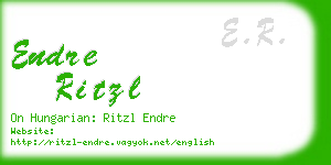 endre ritzl business card